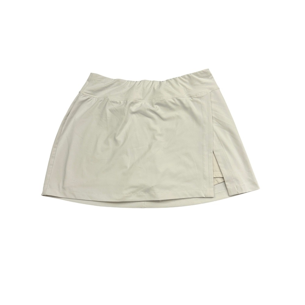Layers Athletic Skort Womens Medium White Excellent Wrap Front Tennis Golf Skirt
